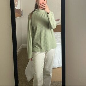 Pistachio green long sleeve turtleneck